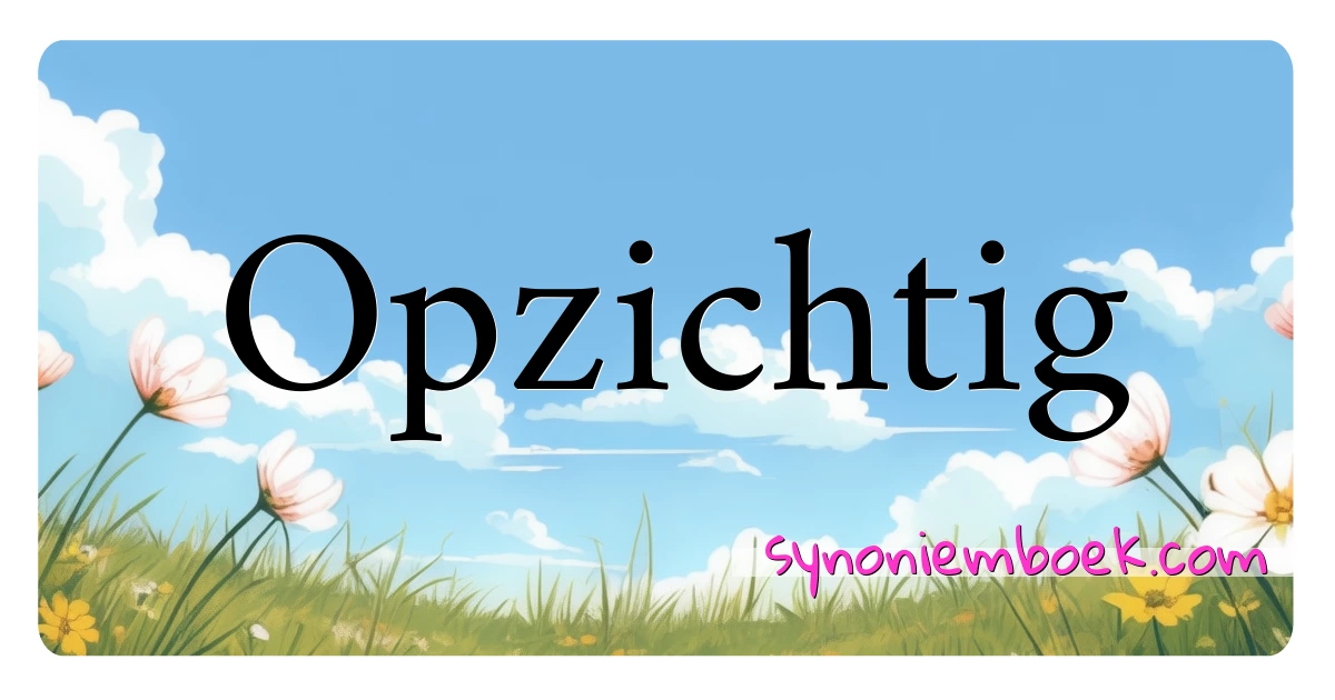 Opzichtig synoniemen kruiswoordraadsel betekenen uitleg en gebruik